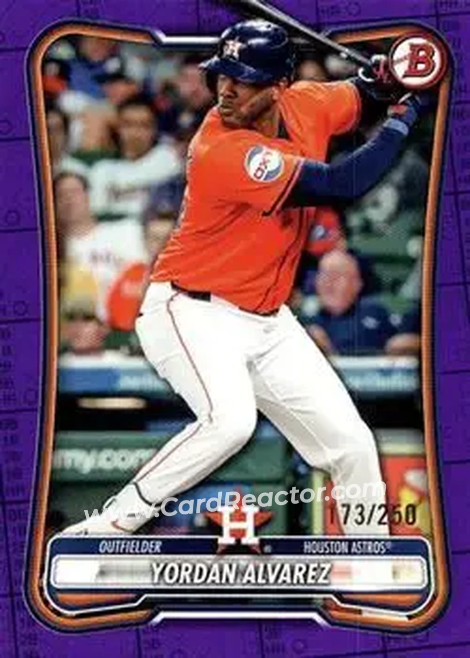 2026 Bowman - Purple Pattern #67 - Yordan Alvarez - Houston Astros - Front