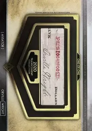 2020 Topps Transcendent Collection - Oversized Cut Signatures #TCS-OWR - Orville Wright