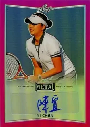 2016 Leaf Metal - Autographs Pink #BA-YC1 - Yi Chen