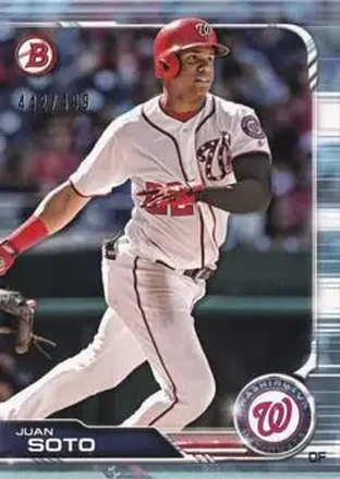 2019 Bowman - Sky Blue #92 - Juan Soto - Washington Nationals