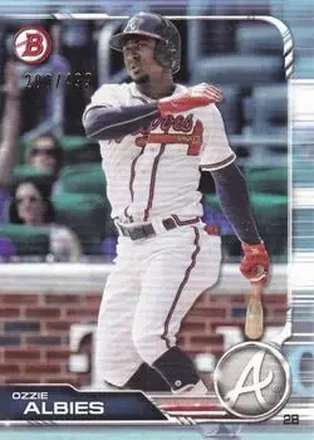 2019 Bowman - Sky Blue #96 - Ozzie Albies - Atlanta Braves