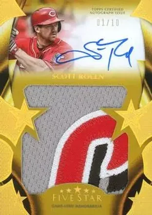 2023 Topps Five Star - Five Star Autographed Jumbo Prime Relics Gold #FSJP-SR - Scott Rolen - Cincinnati Reds