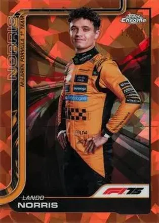 2025 Topps Chrome Sapphire Edition Formula 1 - Orange Sapphire #5 - Lando Norris - McLaren F1