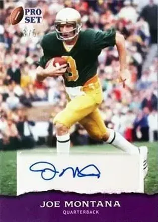2022 Pro Set Sports - Purple #PSA-JM1 - Joe Montana - Notre Dame Fighting Irish