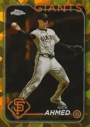 2024 Topps Chrome Update Sapphire Edition - Gold Sapphire #USCS98 - Nick Ahmed - San Francisco Giants