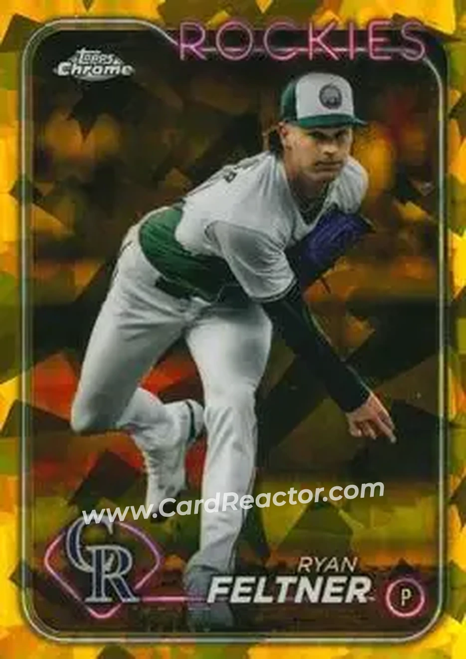 2024 Topps Chrome Update Sapphire Edition - Gold Sapphire #USCS99 - Ryan Feltner - Colorado Rockies - Front