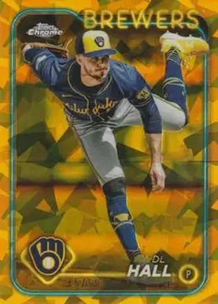 2024 Topps Chrome Update Sapphire Edition - Gold Sapphire #USCS112 - DL Hall - Milwaukee Brewers