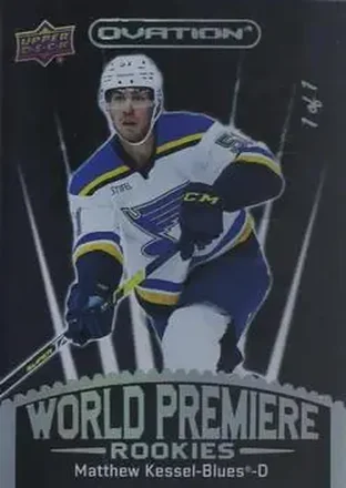 2023-24 Upper Deck Ovation - World Premiere Black #WP-21 - Matthew Kessel - St. Louis Blues