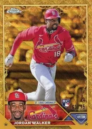 2023 Topps Gilded Collection - Wave Gold Etch Refractors #120 - Jordan Walker - St. Louis Cardinals