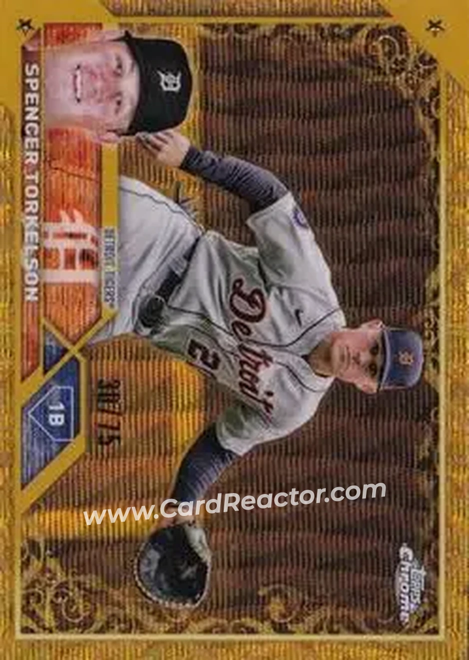 2023 Topps Gilded Collection - Wave Gold Etch Refractors #128 - Spencer Torkelson - Detroit Tigers - Front