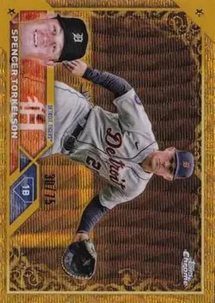 2023 Topps Gilded Collection - Wave Gold Etch Refractors #128 - Spencer Torkelson - Detroit Tigers