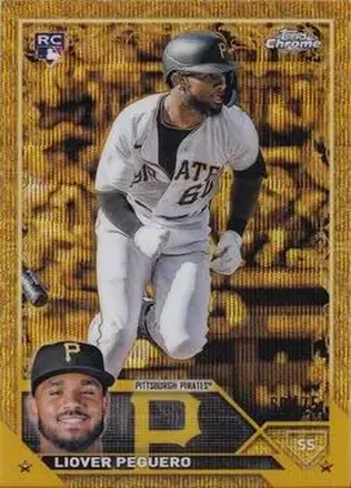 2023 Topps Gilded Collection - Wave Gold Etch Refractors #129 - Liover Peguero - Pittsburgh Pirates