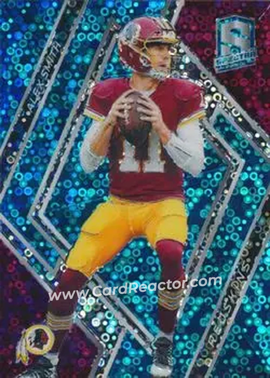 2018 Panini Spectra - Neon Blue #92 - Alex Smith - Washington Redskins - Front