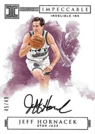 2016-17 Panini Impeccable - Indelible Ink Silver #II-JH - Jeff Hornacek - Utah Jazz