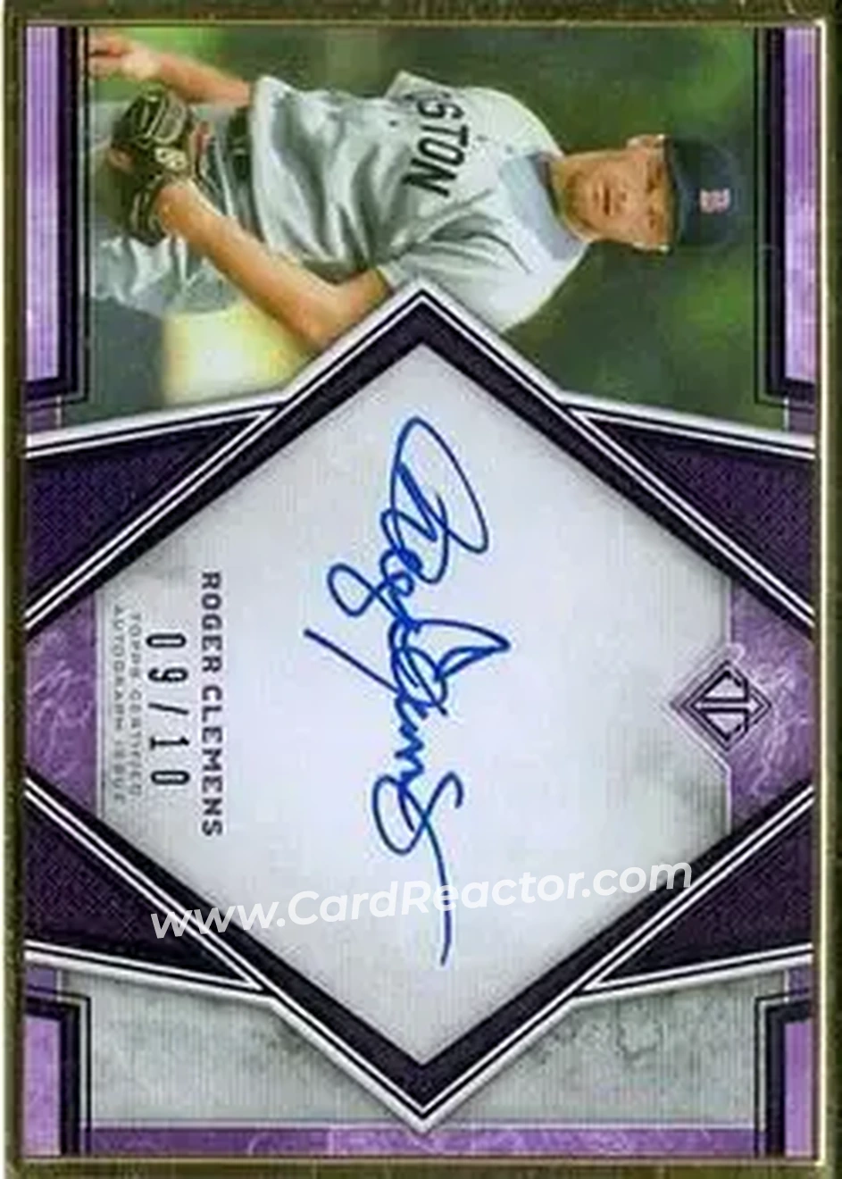 2019 Topps Transcendent Collection - Transcendent Image Variation Autographs Purple #TCVA-RC - Roger Clemens - Boston Red Sox - Front
