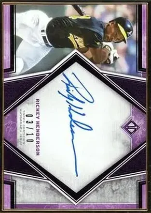 2019 Topps Transcendent Collection - Transcendent Image Variation Autographs Purple #TCVA-RH - Rickey Henderson - Oakland Athletics