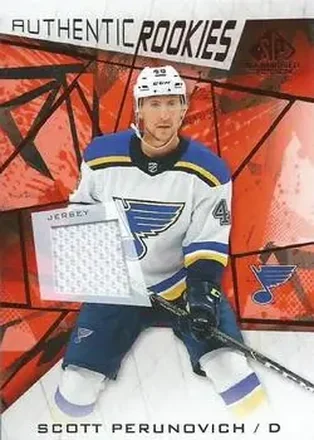 2021-22 SP Game Used - Red Jersey #139 - Scott Perunovich - St. Louis Blues