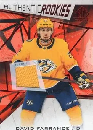 2021-22 SP Game Used - Red Jersey #142 - David Farrance - Nashville Predators