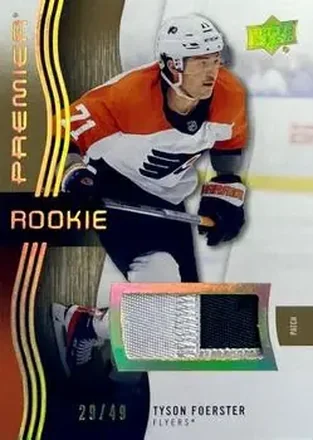 2023-24 Upper Deck Premier - Memorabilia Patch #118 - Tyson Foerster - Philadelphia Flyers