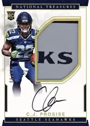 2016 Panini National Treasures - Gold #118 - C.J. Prosise - Seattle Seahawks
