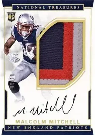 2016 Panini National Treasures - Gold #124 - Malcolm Mitchell - New England Patriots