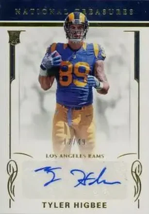 2016 Panini National Treasures - Gold #158 - Tyler Higbee - Los Angeles Rams