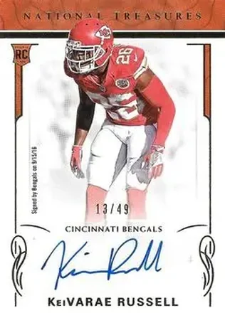 2016 Panini National Treasures - Gold #188 - KeiVarae Russell - Cincinnati Bengals