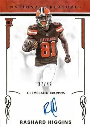 2016 Panini National Treasures - Gold #197 - Rashard Higgins - Cleveland Browns