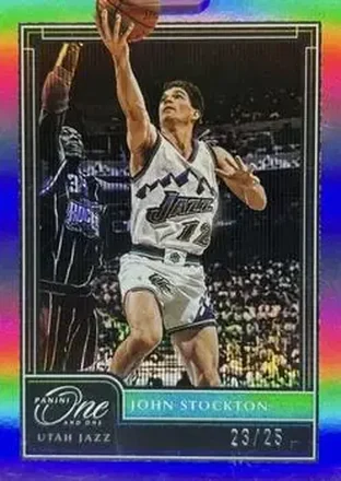 2020-21 Panini One and One - Purple #153 - John Stockton - Utah Jazz