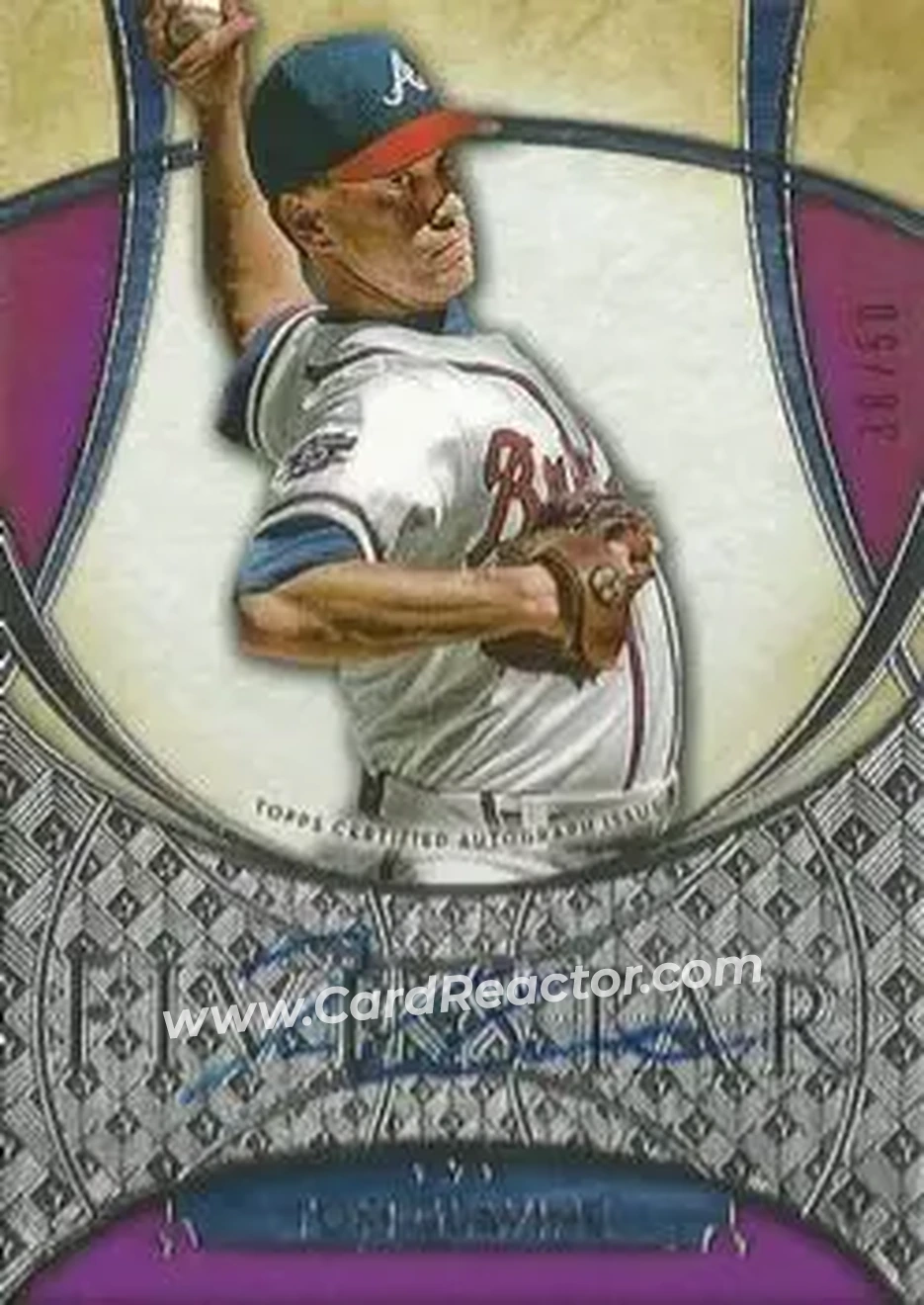 2017 Topps Five Star - Base Autograph Purple #FSA-TGV - Tom Glavine - Atlanta Braves - Front