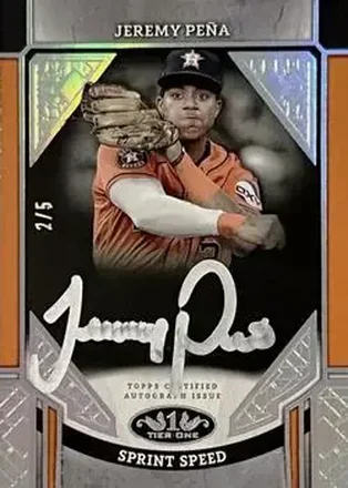 2024 Topps Tier One - Advanced Stats Stars Autographs Holo Silver Foil #ASA-JP - Jeremy Peña - Houston Astros