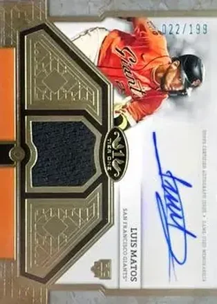 2024 Topps Tier One - Autographed Tier One Relics #T1AR-LM - Luis Matos - San Francisco Giants