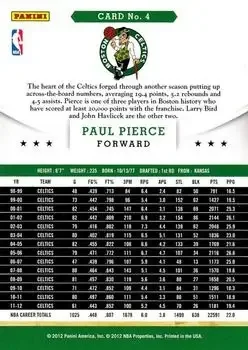 Back of Paul Pierce