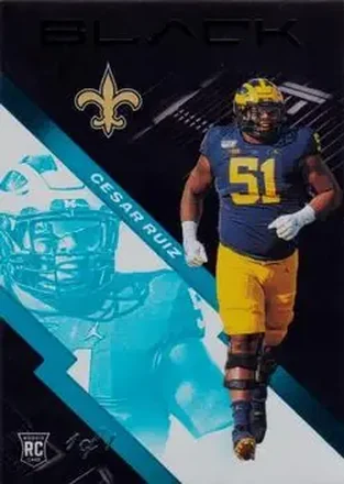 2020 Panini Black - Platinum #199 - Cesar Ruiz - New Orleans Saints