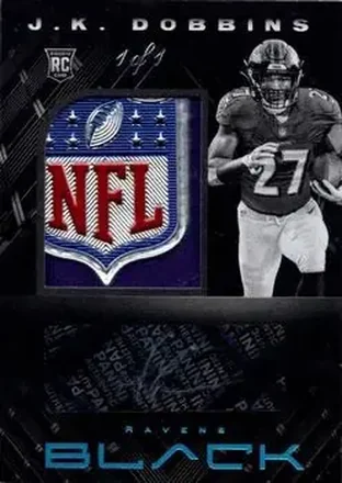 2020 Panini Black - Platinum #209 - J.K. Dobbins - Baltimore Ravens