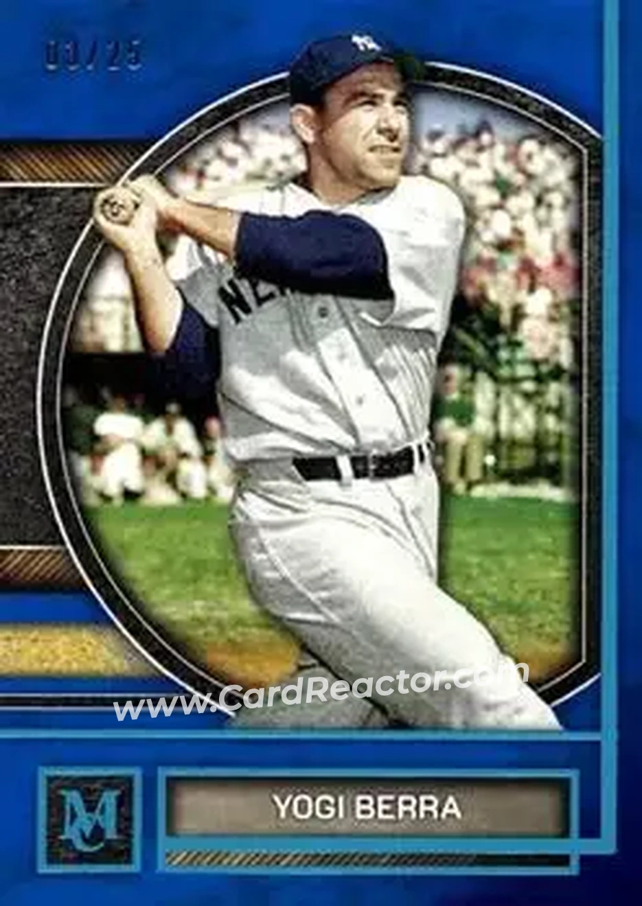 2025 Topps Museum Collection - Blue Topaz #53 - Larry "Yogi" Berra - New York Yankees - Front 2025 Topps Museum Collection - Blue Topaz #53 - Larry "Yogi" Berra - New York Yankees - Front