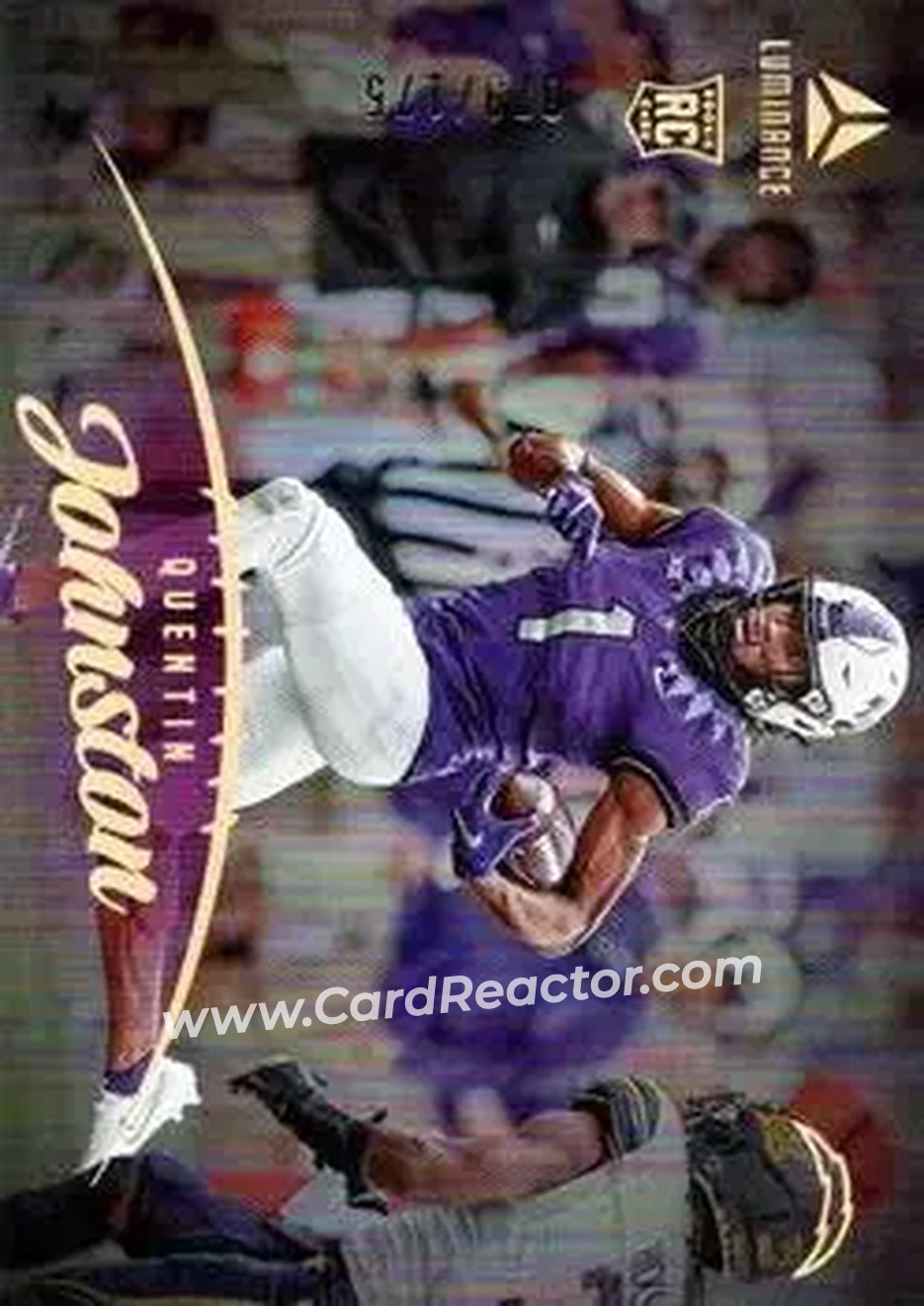 2023 Panini Luminance - Purple #181 - Quentin Johnston - Los Angeles Chargers - Front