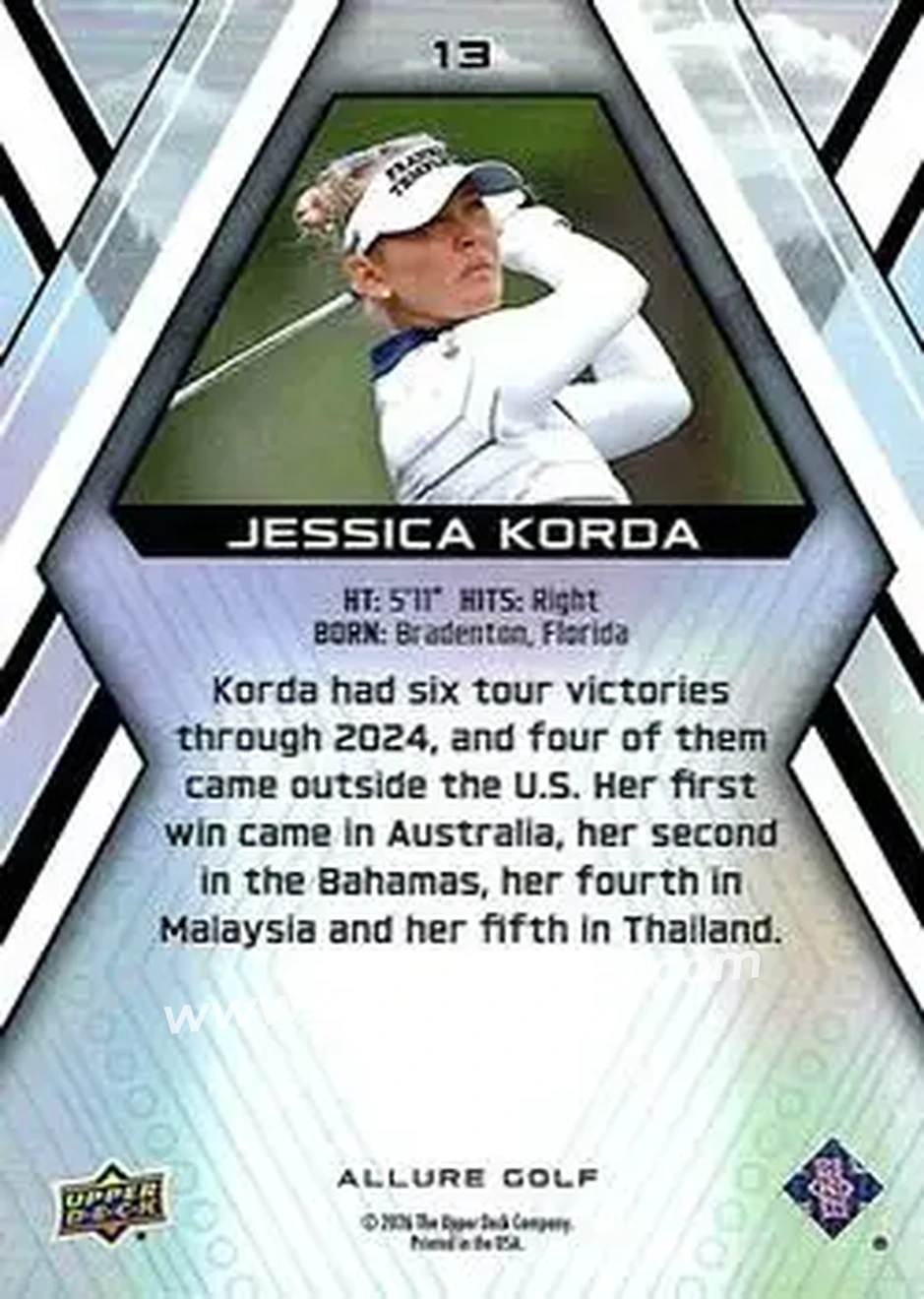 2026 Upper Deck Allure #13 - Jessica Korda - Back