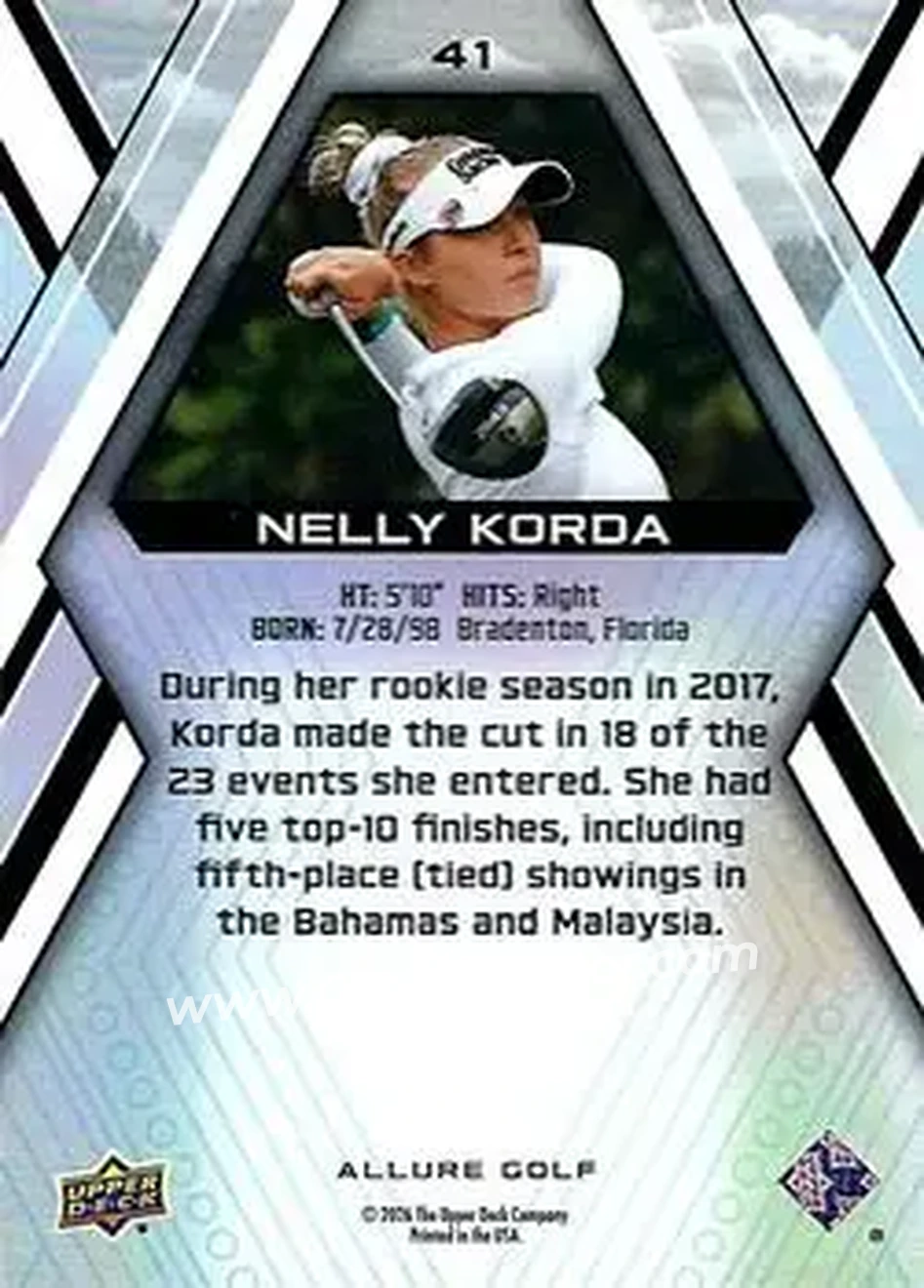 2026 Upper Deck Allure #41 - Nelly Korda - Back