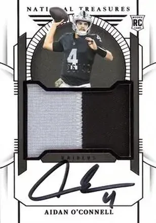 2023 Panini National Treasures - Midnight #156 - Aidan O'Connell - Las Vegas Raiders
