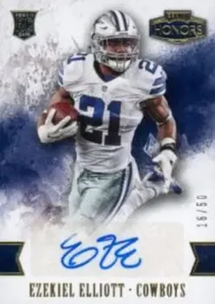 2016 Panini Honors - Gold #82 - Ezekiel Elliott - Dallas Cowboys