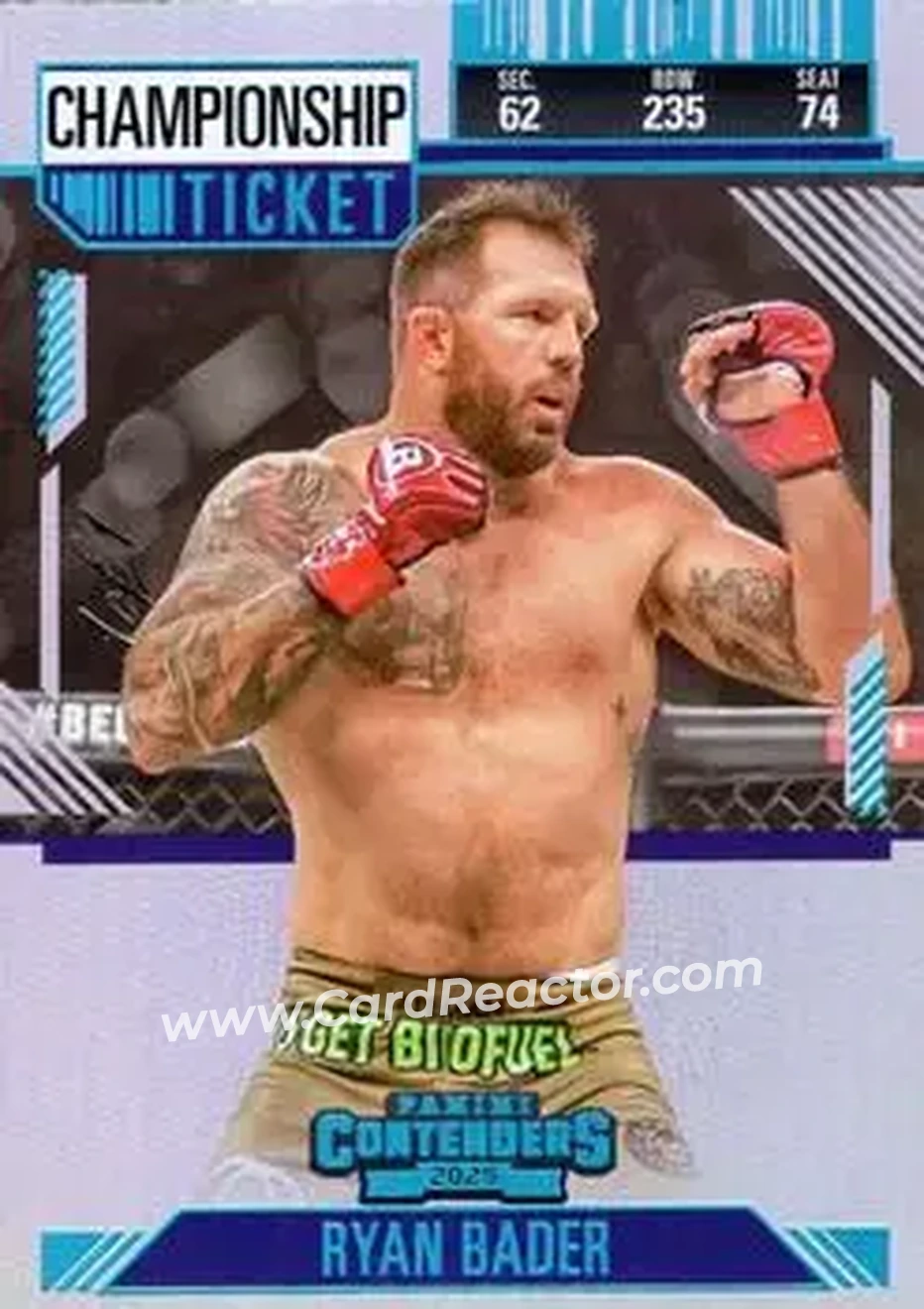 2025 Panini Contenders PFL - Championship Ticket #94 - Ryan Bader - Front