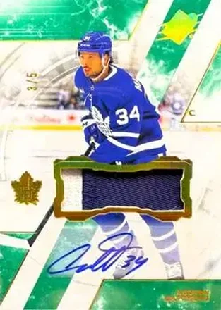 2023-24 SPx - Autographs Patch #100 - Auston Matthews - Toronto Maple Leafs