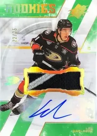 2023-24 SPx - Autographs Patch #109 - Leo Carlsson - Anaheim Ducks