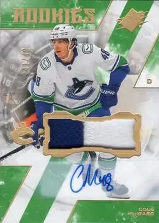 2023-24 SPx - Autographs Patch #113 - Cole McWard - Vancouver Canucks