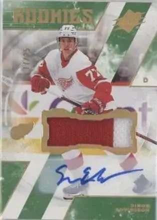 2023-24 SPx - Autographs Patch #122 - Simon Edvinsson - Detroit Red Wings