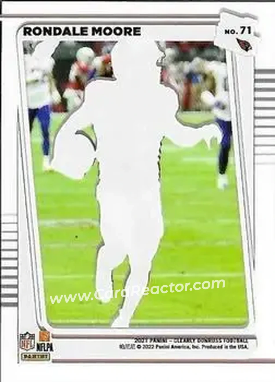 2021 Clearly Donruss - Purple #71 - Rondale Moore - Arizona Cardinals - Back