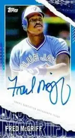 2020 Topps Rip - Mini Autographs Blue #RIPAU-FM - Fred McGriff - Toronto Blue Jays
