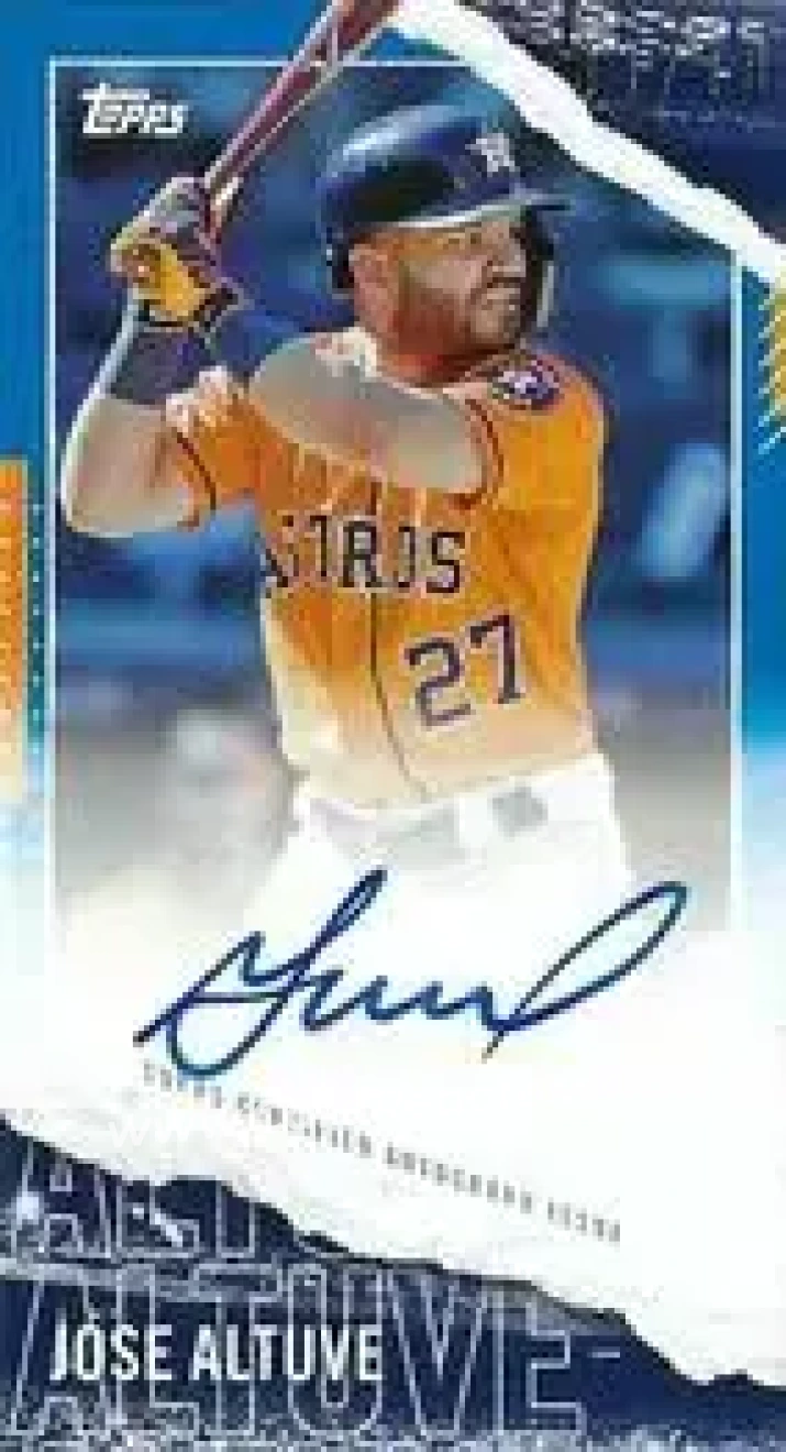 2020 Topps Rip - Mini Autographs Blue #RIPAU-JAL - Jose Altuve - Houston Astros - Front