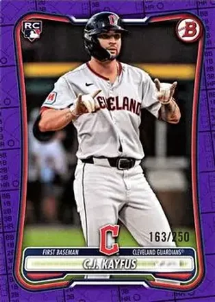 2026 Bowman - Purple Pattern #98 - C.J. Kayfus - Cleveland Guardians